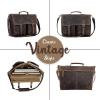 imageKomalC 16 Inch Leather briefcase Laptop Messenger Bags for Men and Women Best Office Satchel BagDistressed Tan