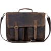 imageKomalC 18 Inch Leather briefcase Laptop Messenger Bags for Men and Women Best Office Satchel Bag Messenger Bag