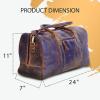 imageKomalC 24 Inch Leather Duffel Bags for Men and Women Travel Overnight Weekend Leather Bags Sports Gym Duffle for Men Brown Distressed TanBrown Distressed Tan