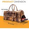 imageKomalC 24 Inch Leather Duffel Bags for Men and Women Travel Overnight Weekend Leather Bags Sports Gym Duffle for Men Brown Distressed TanBrown Tan With Shoe Pocket