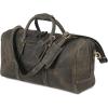 imageKomalC 24 Inch Leather Duffel Bags for Men and Women Travel Overnight Weekend Leather Bags Sports Gym Duffle for Men Brown Distressed TanCharcoal Black