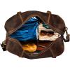 imageKomalC Duffel Bags for Men and Women Full Grain Leather Travel Overnight Weekend Bags Sports Gym Duffel 20 InchDark Tan