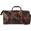 imageKomalC Duffel Bags for Men and Women Full Grain Leather Travel Overnight Weekend Bags Sports Gym Duffel 20 InchDark Tan