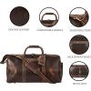 imageKomalC Duffel Bags for Men and Women Full Grain Leather Travel Overnight Weekend Bags Sports Gym Duffel 20 InchDark Tan