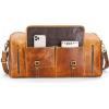 imageKomalC Duffel Bags for Men and Women Full Grain Leather Travel Overnight Weekend Bags Sports Gym Duffel 20 InchTan