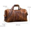 imageKomalC Duffel Bags for Men and Women Full Grain Leather Travel Overnight Weekend Bags Sports Gym Duffel 20 InchTan
