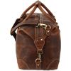 imageKomalC Leather Duffel Bags for Men and Women Full Grain Leather Travel Overnight Weekend Leather Bags Sports Gym Duffel for Men Dark Tan
