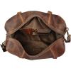imageKomalC Leather Duffel Bags for Men and Women Full Grain Leather Travel Overnight Weekend Leather Bags Sports Gym Duffel for Men Dark Tan