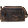 imageKomalC Leather Toiletry Bag For Men ampamp Women Handcrafted Buffalo Leather Travel Kit WaterResistant Shaving Bag For Men Travel Premium Rustic Toiletry Pouch with Zipper Closure1 Zip Classic