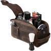 imageKomalC Leather Toiletry Bag For Men ampamp Women Handcrafted Buffalo Leather Travel Kit WaterResistant Shaving Bag For Men Travel Premium Rustic Toiletry Pouch with Zipper Closure1 Zip Classic
