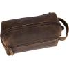 imageKomalC Leather Toiletry Bag For Men ampamp Women Handcrafted Buffalo Leather Travel Kit WaterResistant Shaving Bag For Men Travel Premium Rustic Toiletry Pouch with Zipper Closure3 Zip Hunter Dopp Kit