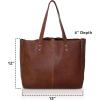 imageKomalC Leather Tote Bag for Women Purse Satchel Travel Bag Shopping Carry Messenger Multipurpose HandbagBrown