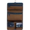 imageKomalC Premium Buffalo Leather Hanging Toiletry Bag Travel Dopp KitInk Blue