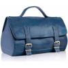 imageKomalC Premium Buffalo Leather Hanging Toiletry Bag Travel Dopp KitInk Blue