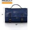 imageKomalC Premium Buffalo Leather Hanging Toiletry Bag Travel Dopp KitInk Blue