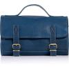 imageKomalC Premium Buffalo Leather Hanging Toiletry Bag Travel Dopp KitInk Blue
