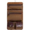 imageKomalC Premium Buffalo Leather Hanging Toiletry Bag Travel Dopp KitYellow Tan