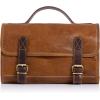 imageKomalC Premium Buffalo Leather Hanging Toiletry Bag Travel Dopp KitYellow Tan