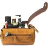 imageKomalC Premium Buffalo Leather Toiletry Bag for Men ampamp Women  Leather Dopp Kit With Water resistant Lining Premium Toiletry Travel Pouch Unisex Wash Bag for Toiletries Gifts for Men and WomenDistressed Yellow Tan