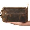 imageKomalC Premium Buffalo Leather Toiletry Bag for Men ampamp Women  Leather Dopp Kit With Water resistant Lining Premium Toiletry Travel Pouch Unisex Wash Bag for Toiletries Gifts for Men and WomenDistressed Tan