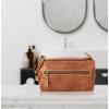 imageKomalC Premium Buffalo Leather Toiletry Bag for Men ampamp Women  Leather Dopp Kit With Water resistant Lining Premium Toiletry Travel Pouch Unisex Wash Bag for Toiletries Gifts for Men and WomenChicago Buff