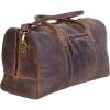 imageKomalC 24 Inch Leather Duffel Bags for Men and Women Travel Overnight Weekend Leather Bags Sports Gym Duffle for Men Brown Distressed TanBrown Distressed Tan