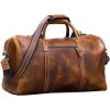 imageKomalC Duffel Bags for Men and Women Full Grain Leather Travel Overnight Weekend Bags Sports Gym Duffel 20 InchTan