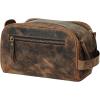imageKomalC Leather Toiletry Bag For Men ampamp Women Handcrafted Buffalo Leather Travel Kit WaterResistant Shaving Bag For Men Travel Premium Rustic Toiletry Pouch with Zipper Closure1 Zip Classic