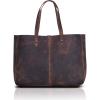 imageKomalC Leather Tote Bag for Women Purse Satchel Travel Bag shopping Carry Messenger Multipurpose HandbagBuffalo Distressed Tan