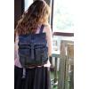 imageKomalC Leather Backpack Rucksack Travel Laptop Camping Bag for Men Women Black