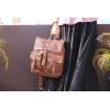 imageKomalC Leather Backpack Rucksack Travel Laptop Camping Bag for Men Women Brown