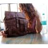 imageKomalC Leather Backpack Rucksack Travel Laptop Camping Bag for Men Women Tan